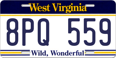 WV license plate 8PQ559