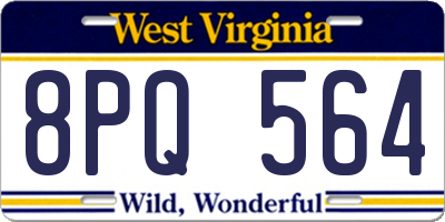 WV license plate 8PQ564