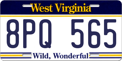 WV license plate 8PQ565