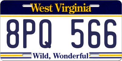 WV license plate 8PQ566