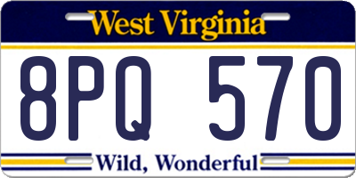 WV license plate 8PQ570