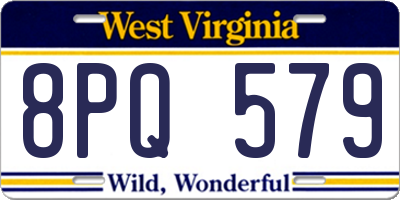 WV license plate 8PQ579