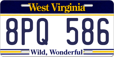 WV license plate 8PQ586