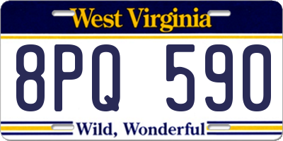 WV license plate 8PQ590