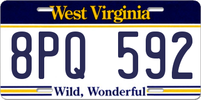WV license plate 8PQ592