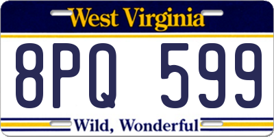 WV license plate 8PQ599