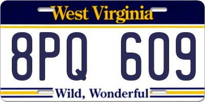 WV license plate 8PQ609