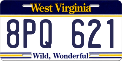 WV license plate 8PQ621