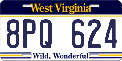 WV license plate 8PQ624