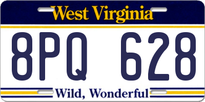 WV license plate 8PQ628