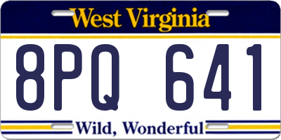 WV license plate 8PQ641