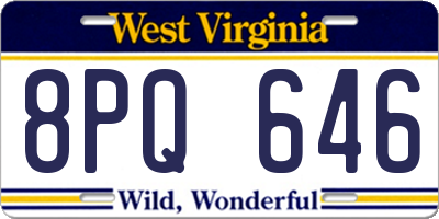 WV license plate 8PQ646