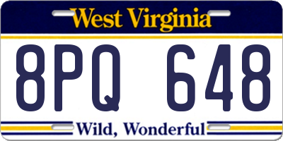 WV license plate 8PQ648