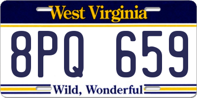 WV license plate 8PQ659