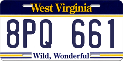 WV license plate 8PQ661