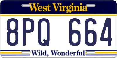 WV license plate 8PQ664