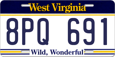 WV license plate 8PQ691