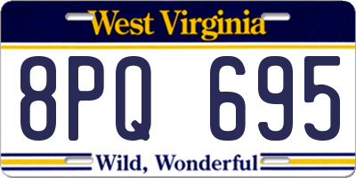 WV license plate 8PQ695