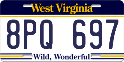 WV license plate 8PQ697