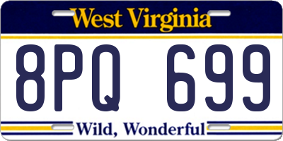 WV license plate 8PQ699
