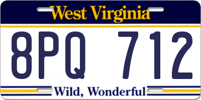 WV license plate 8PQ712