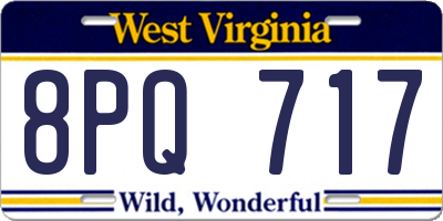 WV license plate 8PQ717