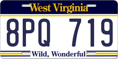 WV license plate 8PQ719