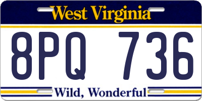 WV license plate 8PQ736