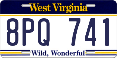 WV license plate 8PQ741