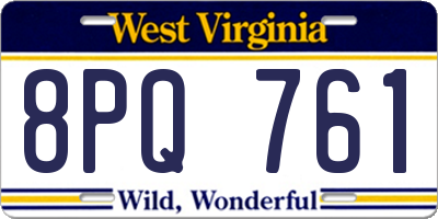 WV license plate 8PQ761