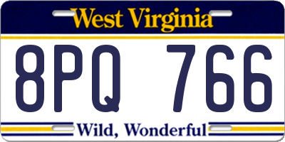 WV license plate 8PQ766