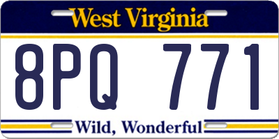 WV license plate 8PQ771