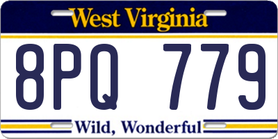 WV license plate 8PQ779
