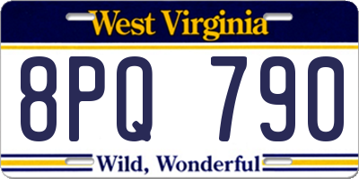 WV license plate 8PQ790