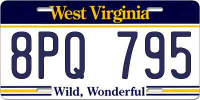 WV license plate 8PQ795