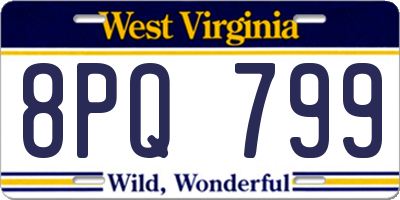 WV license plate 8PQ799