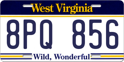 WV license plate 8PQ856