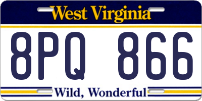WV license plate 8PQ866