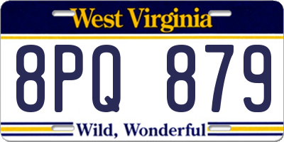 WV license plate 8PQ879