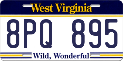 WV license plate 8PQ895