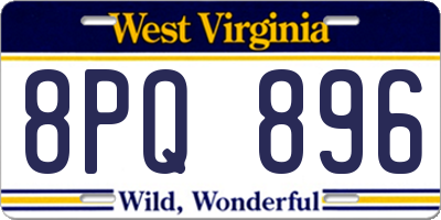 WV license plate 8PQ896
