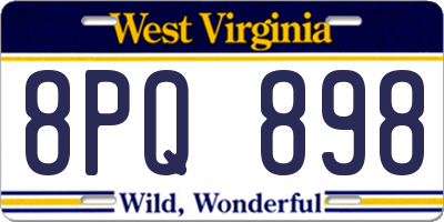 WV license plate 8PQ898