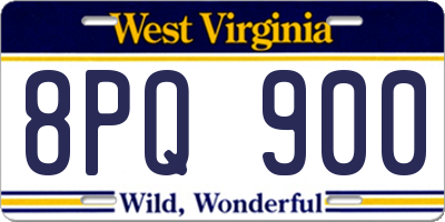 WV license plate 8PQ900