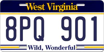 WV license plate 8PQ901