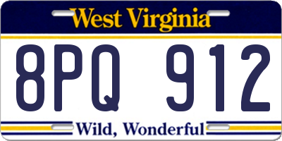 WV license plate 8PQ912