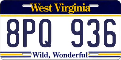 WV license plate 8PQ936