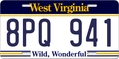 WV license plate 8PQ941