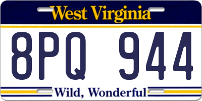 WV license plate 8PQ944