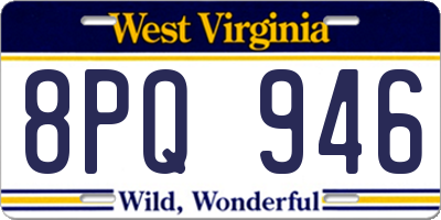 WV license plate 8PQ946