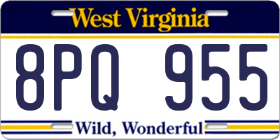 WV license plate 8PQ955